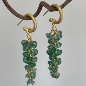 Emerald Cluster Earrings