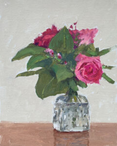 Roses in a Crystal Vase