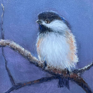 Chickadee in Purple