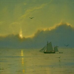 Ketch and Setting Sun